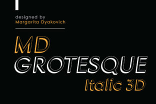 MD Grotesque Italic 3D for Modern Web Design